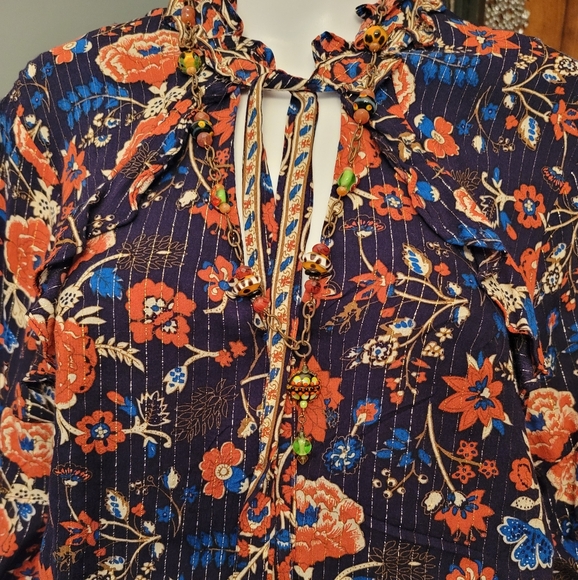 NWT Dance & Marvel Floral Fall Dress Sz L - Picture 10 of 11